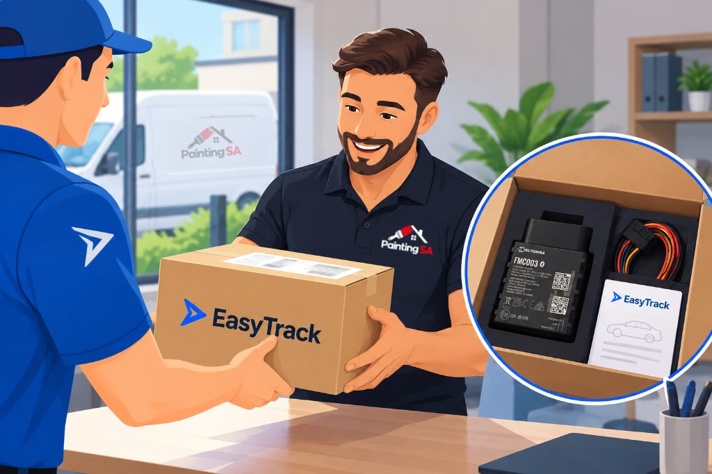 Réception du colis EasyTrack, prêt à être installé